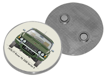 Rover P6 3500 (Series II) 1970-77 Round Fridge Magnet